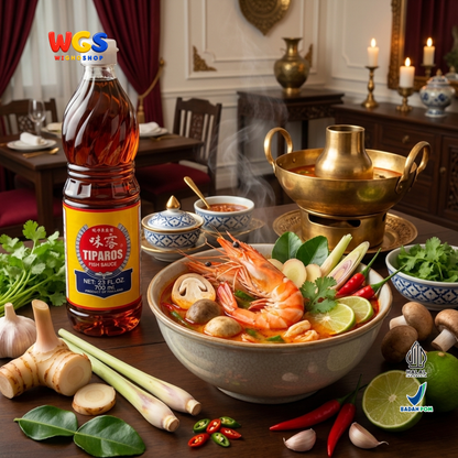 Tiparos Fish Sauce 700ml - Kecap Ikan Thailand Saus Ikan Anchovy Nam Pla Bumbu Masak Asia Halal Original