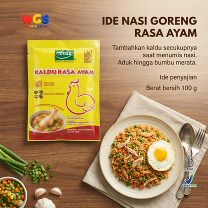 Totole Kaldu Rasa Ayam 100g - Chicken Bouillon Bumbu Penyedap Sup Tumis Nasi Goreng