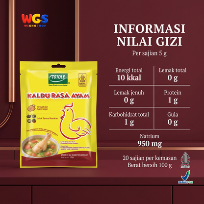 Totole Kaldu Rasa Ayam 100g - Chicken Bouillon Bumbu Penyedap Sup Tumis Nasi Goreng