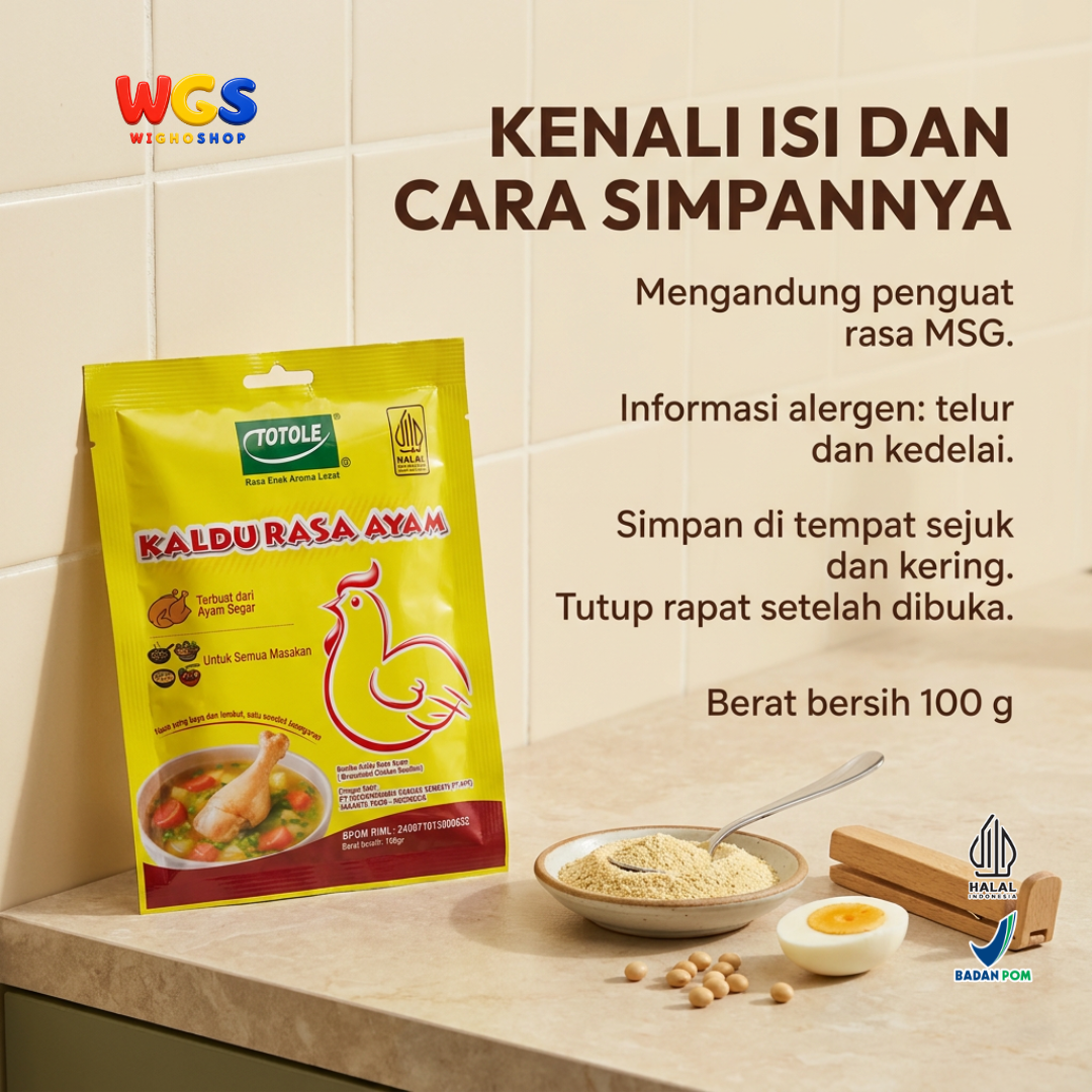 Totole Kaldu Rasa Ayam 100g - Chicken Bouillon Bumbu Penyedap Sup Tumis Nasi Goreng