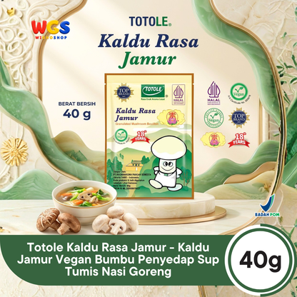 Totole Kaldu Rasa Jamur 40g - Kaldu Jamur Vegan Bumbu Penyedap Sup Tumis Nasi Goreng
