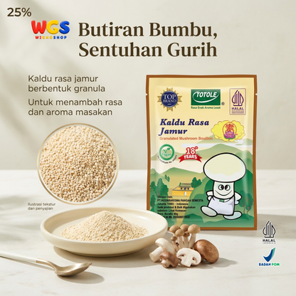 Totole Kaldu Rasa Jamur 40g - Kaldu Jamur Vegan Bumbu Penyedap Sup Tumis Nasi Goreng
