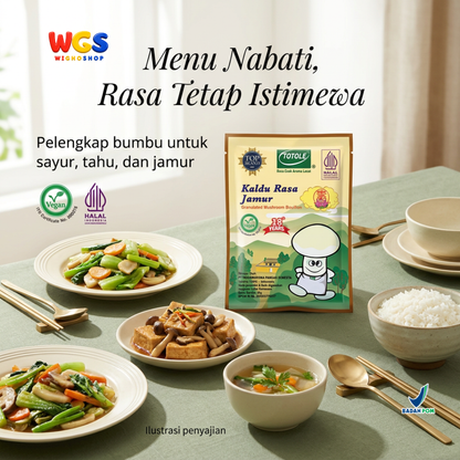 Totole Kaldu Rasa Jamur 40g - Kaldu Jamur Vegan Bumbu Penyedap Sup Tumis Nasi Goreng