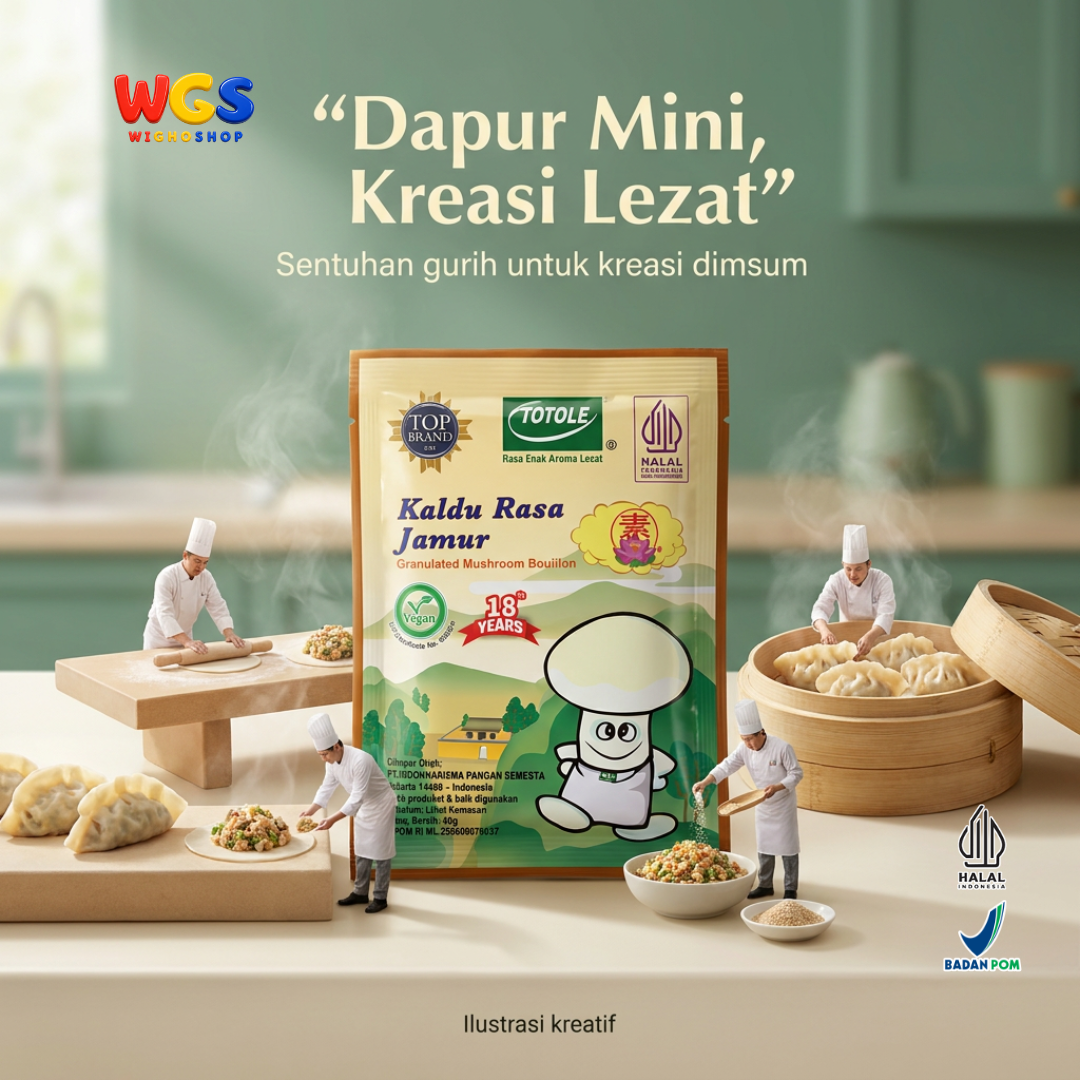 Totole Kaldu Rasa Jamur 40g - Kaldu Jamur Vegan Bumbu Penyedap Sup Tumis Nasi Goreng