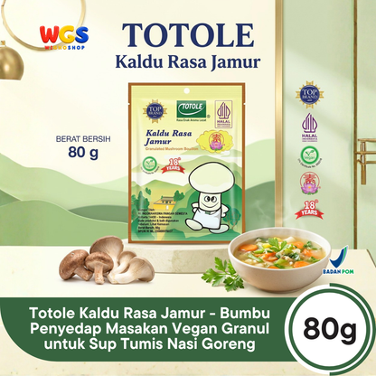 Totole Kaldu Rasa Jamur 80g - Bumbu Penyedap Masakan Vegan Granul untuk Sup Tumis Nasi Goreng