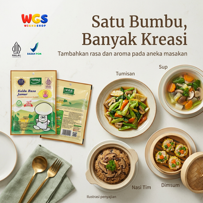 Totole Kaldu Rasa Jamur 80g - Bumbu Penyedap Masakan Vegan Granul untuk Sup Tumis Nasi Goreng