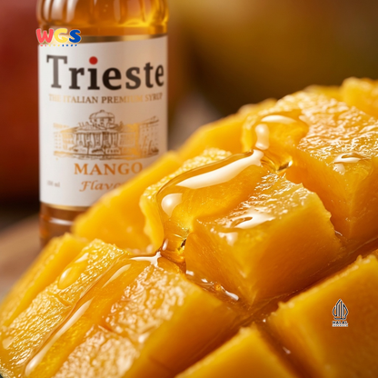 Trieste Mango Flavour Syrup 650ml - Sirup Mangga Premium Halal untuk Soda, Tea, Latte & Dessert