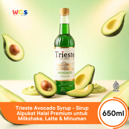 Trieste Avocado Syrup 650ml - Sirup Alpukat Halal Premium untuk Milkshake, Latte & Minuman