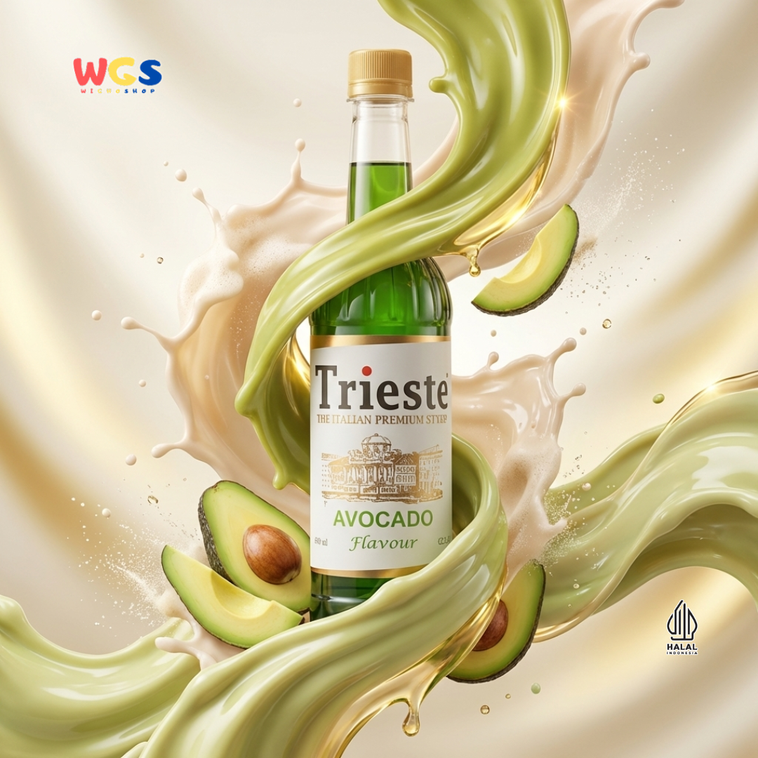Trieste Avocado Syrup 650ml - Sirup Alpukat Halal Premium untuk Milkshake, Latte & Minuman
