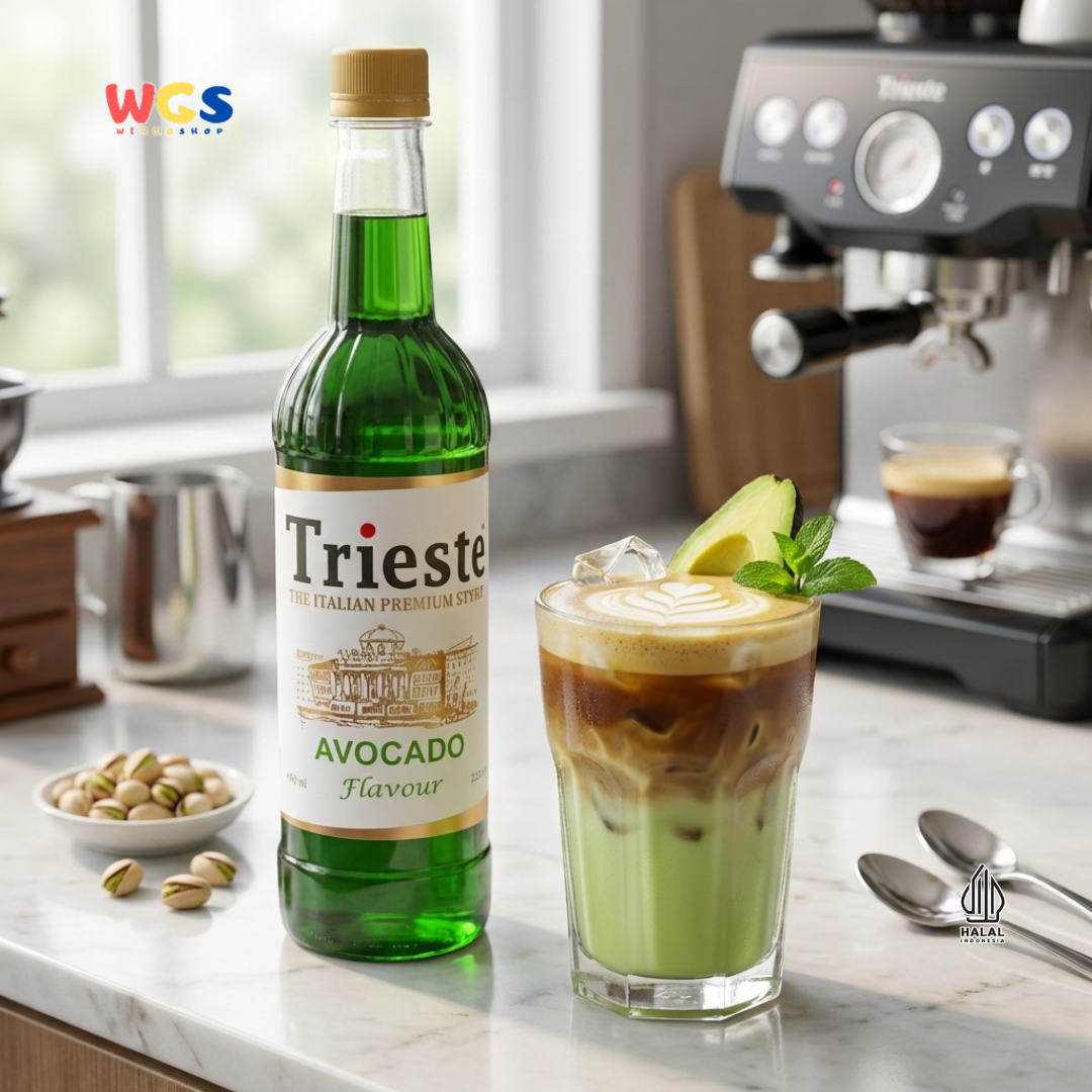 Trieste Avocado Syrup 650ml - Sirup Alpukat Halal Premium untuk Milkshake, Latte & Minuman