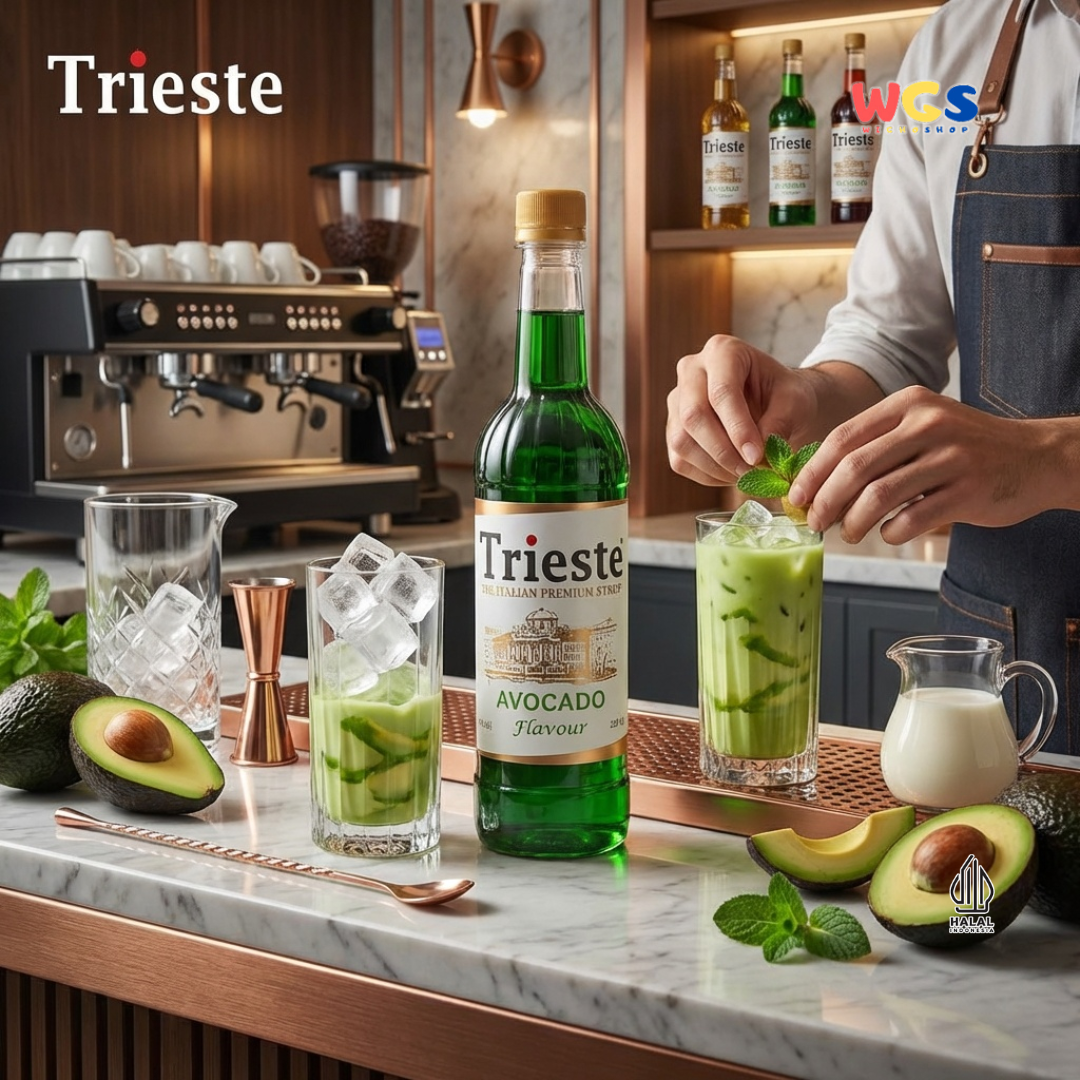 Trieste Avocado Syrup 650ml - Sirup Alpukat Halal Premium untuk Milkshake, Latte & Minuman