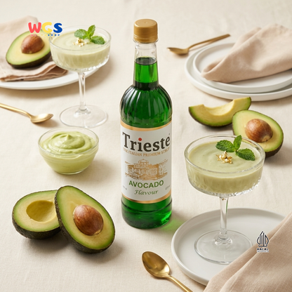 Trieste Avocado Syrup 650ml - Sirup Alpukat Halal Premium untuk Milkshake, Latte & Minuman