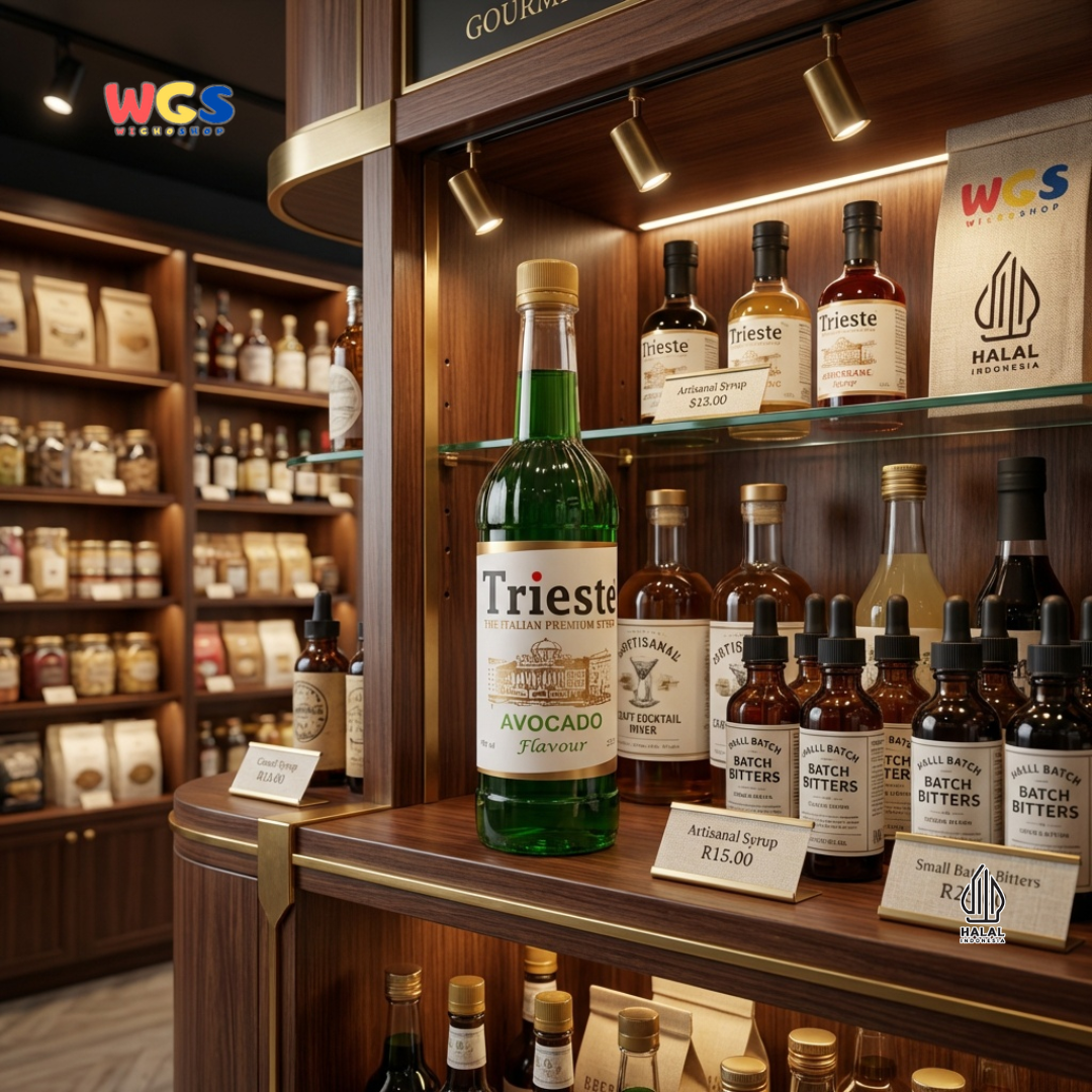 Trieste Avocado Syrup 650ml - Sirup Alpukat Halal Premium untuk Milkshake, Latte & Minuman
