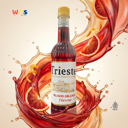 Trieste Syrup Premium Blood Orange Flavor 650ml – Fresh Red Orange Syrup for Drinks &amp; Desserts