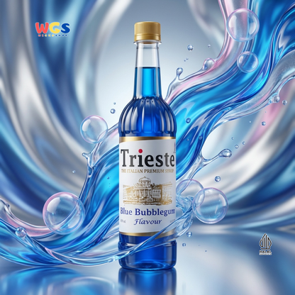 Trieste Blue Bubblegum Flavor Syrup Premium 650ml – Bubble Gum Flavored Syrup for Drinks &amp; Desserts