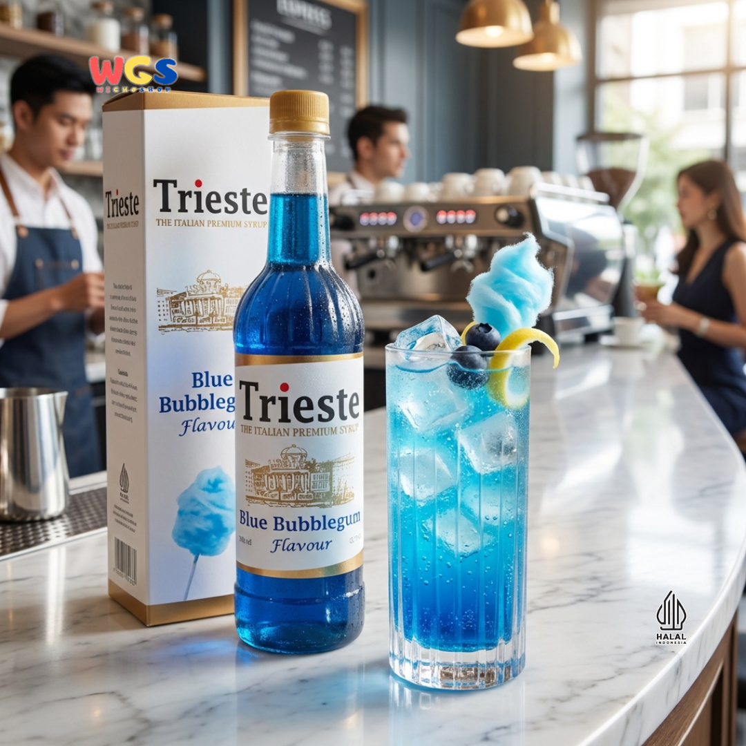 Trieste Blue Bubblegum Flavor Syrup Premium 650ml – Bubble Gum Flavored Syrup for Drinks &amp; Desserts