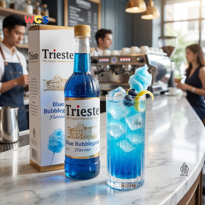 Trieste Blue Bubblegum Flavor Syrup Premium 650ml – Bubble Gum Flavored Syrup for Drinks &amp; Desserts