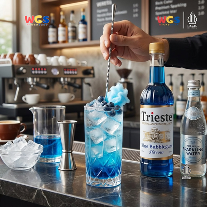 Trieste Blue Bubblegum Flavor Syrup Premium 650ml – Bubble Gum Flavored Syrup for Drinks &amp; Desserts