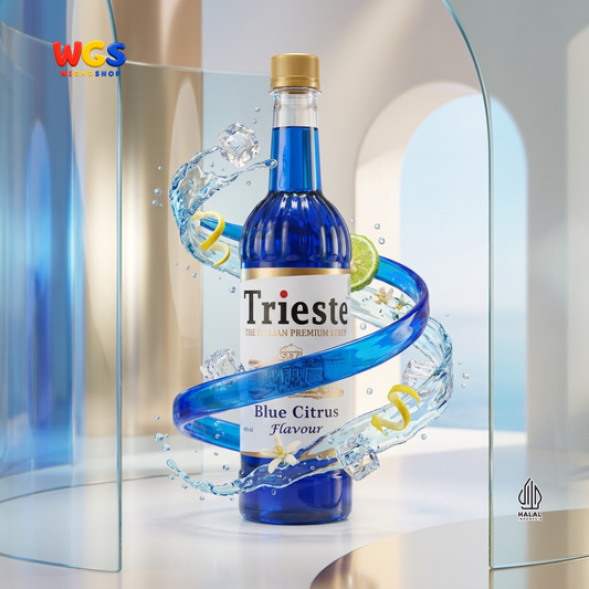 Trieste Blue Citrus Blue Curacao Blue Lagoon Syrup 650ml - Sirup Citrus Biru Mocktail Soda Lemon Tea Minuman Cafe