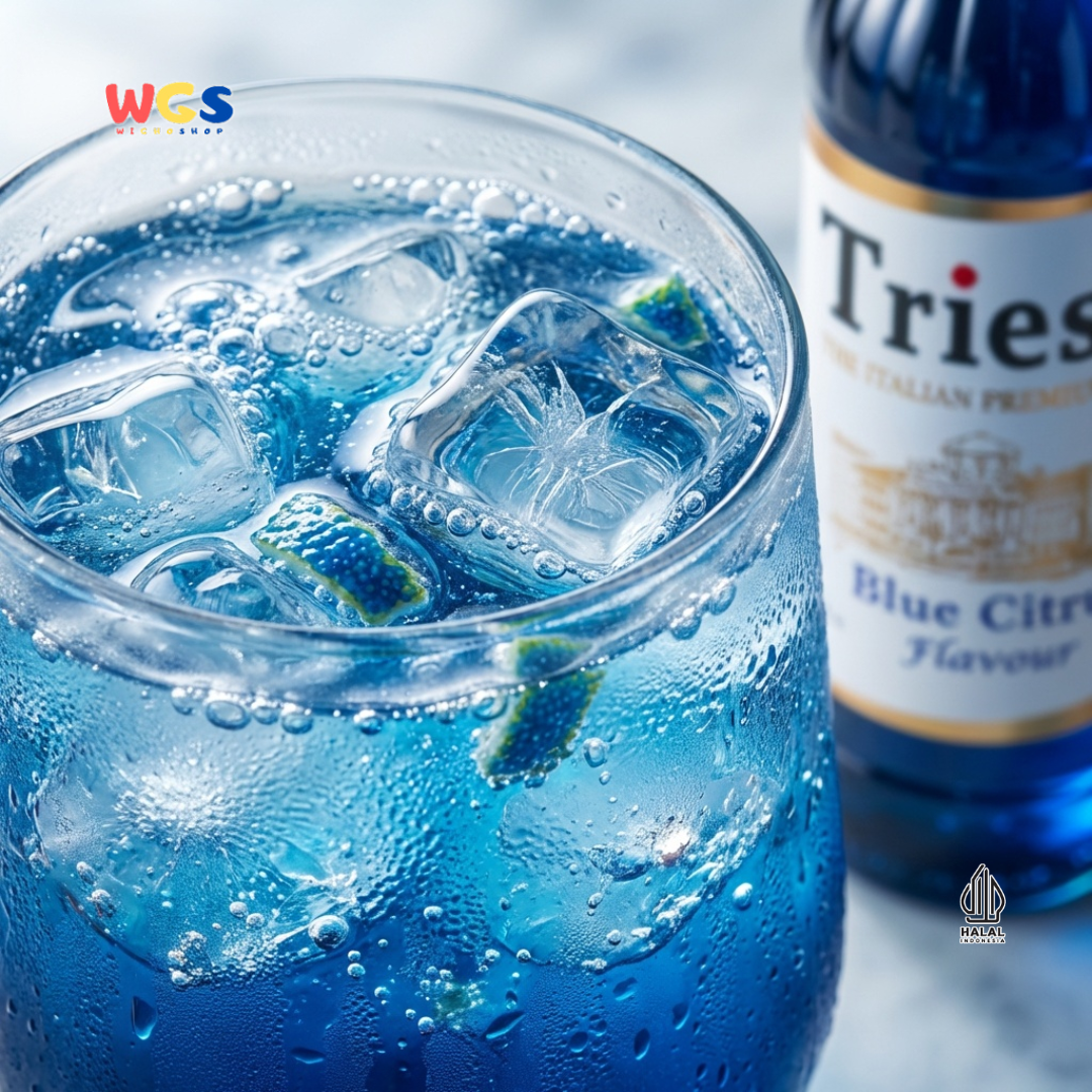 Trieste Blue Citrus Flavour Syrup 650ml - Sirup Blue Citrus Premium untuk Soda, Mocktail & Minuman Segar