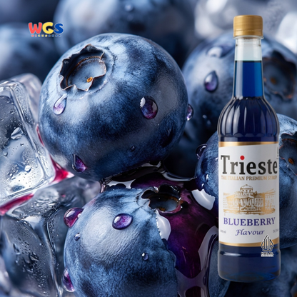 Trieste Blueberry Flavour Syrup 650ml - Sirup Blueberry Premium untuk Soda, Mocktail & Minuman