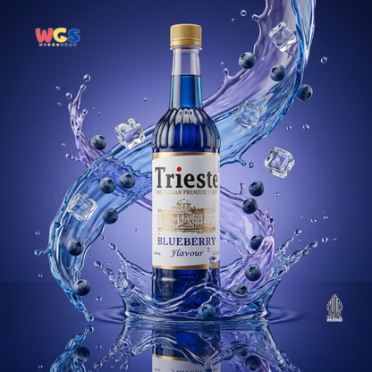 Trieste Blueberry Flavour Syrup 650ml - Sirup Blueberry Premium untuk Soda, Mocktail & Minuman