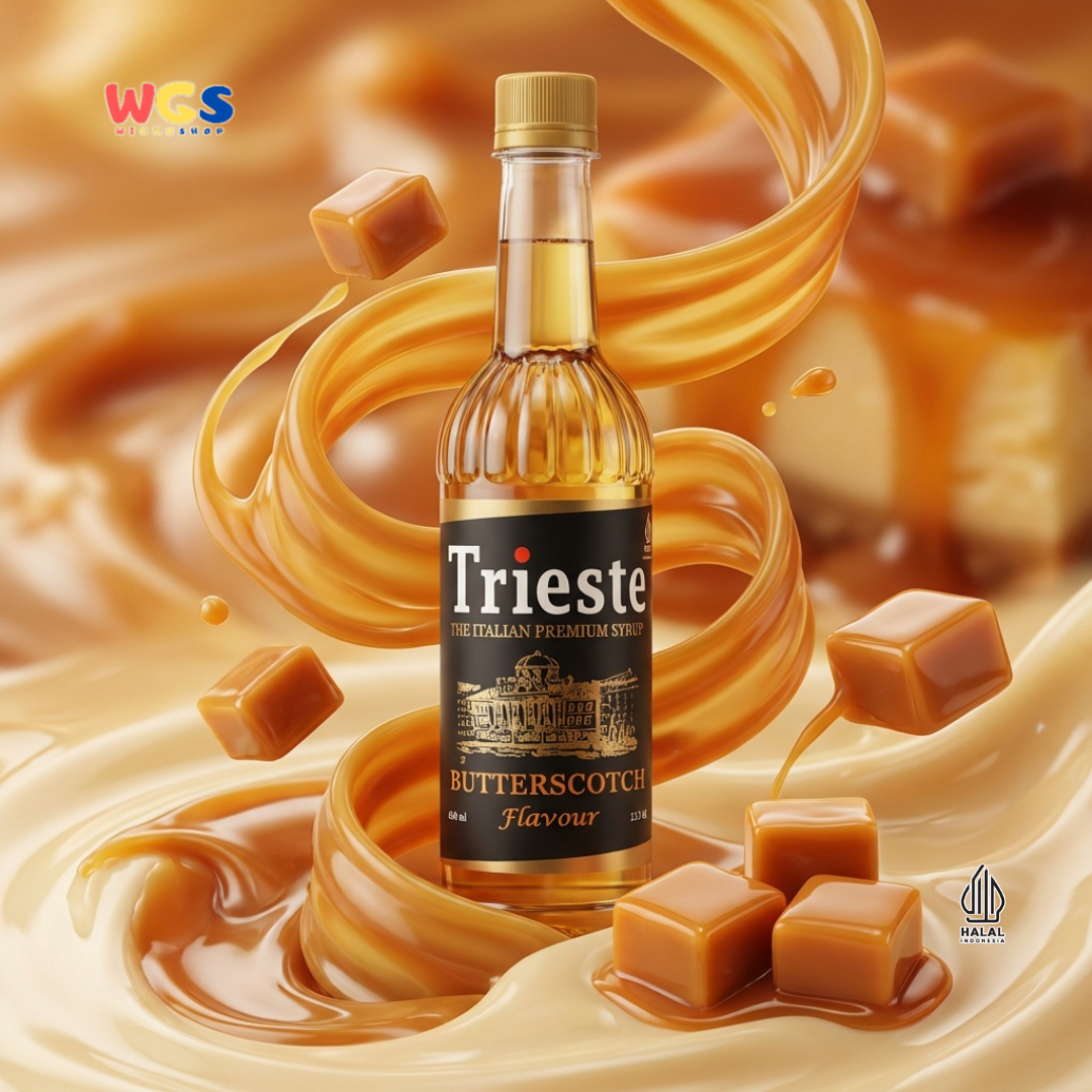 Trieste Butterscotch Flavor Syrup Premium 650ml - Butterscotch Flavored Syrup for Drinks &amp; Desserts