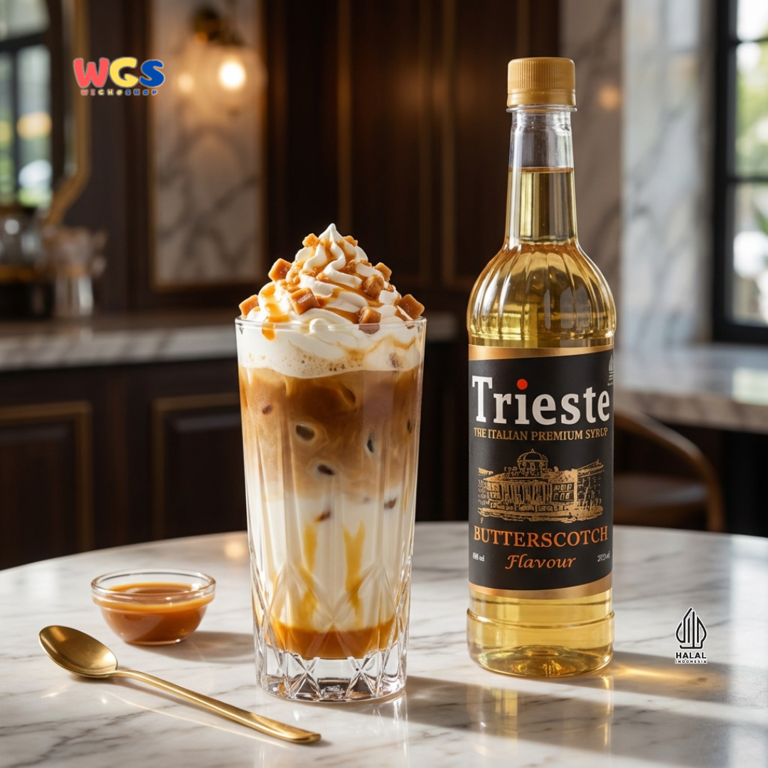 Trieste Butterscotch Flavor Syrup Premium 650ml - Butterscotch Flavored Syrup for Drinks &amp; Desserts