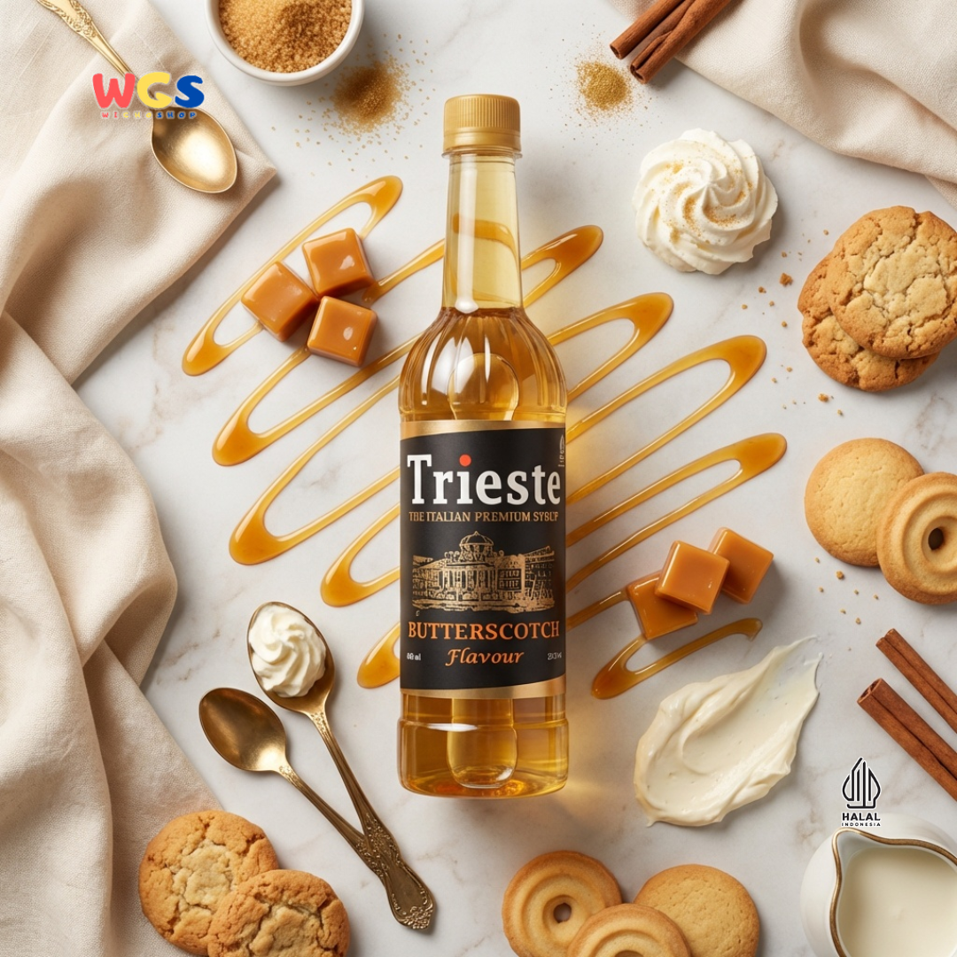 Trieste Butterscotch Flavor Syrup Premium 650ml - Butterscotch Flavored Syrup for Drinks &amp; Desserts