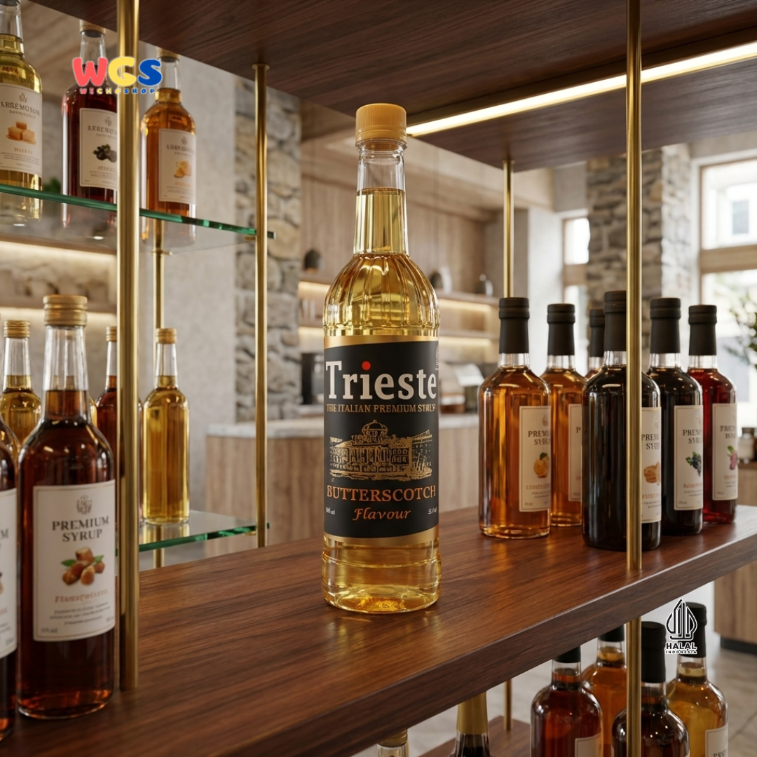 Trieste Butterscotch Flavor Syrup Premium 650ml - Butterscotch Flavored Syrup for Drinks &amp; Desserts