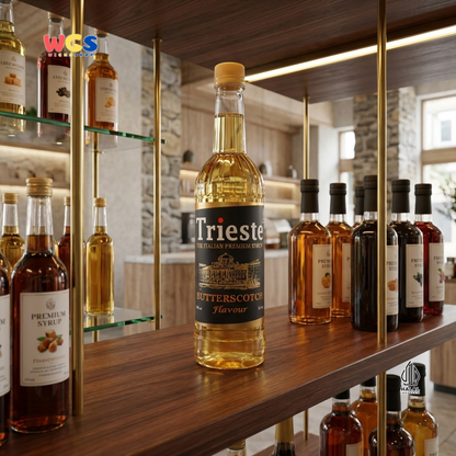 Trieste Butterscotch Flavor Syrup Premium 650ml - Butterscotch Flavored Syrup for Drinks &amp; Desserts