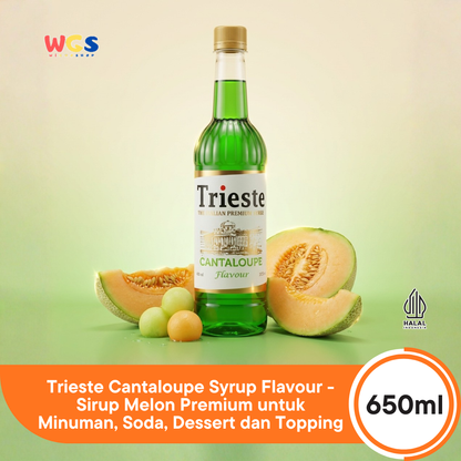 Trieste Syrup Premium Melon (Cantaloupe) Flavor 650ml – Syrup for Drinks &amp; Creative Toppings