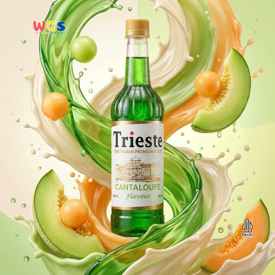 Trieste Syrup Premium Melon (Cantaloupe) Flavor 650ml – Syrup for Drinks &amp; Creative Toppings