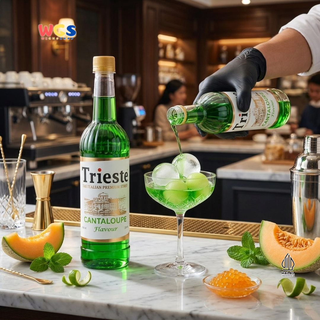 Trieste Syrup Premium Melon (Cantaloupe) Flavor 650ml – Syrup for Drinks &amp; Creative Toppings