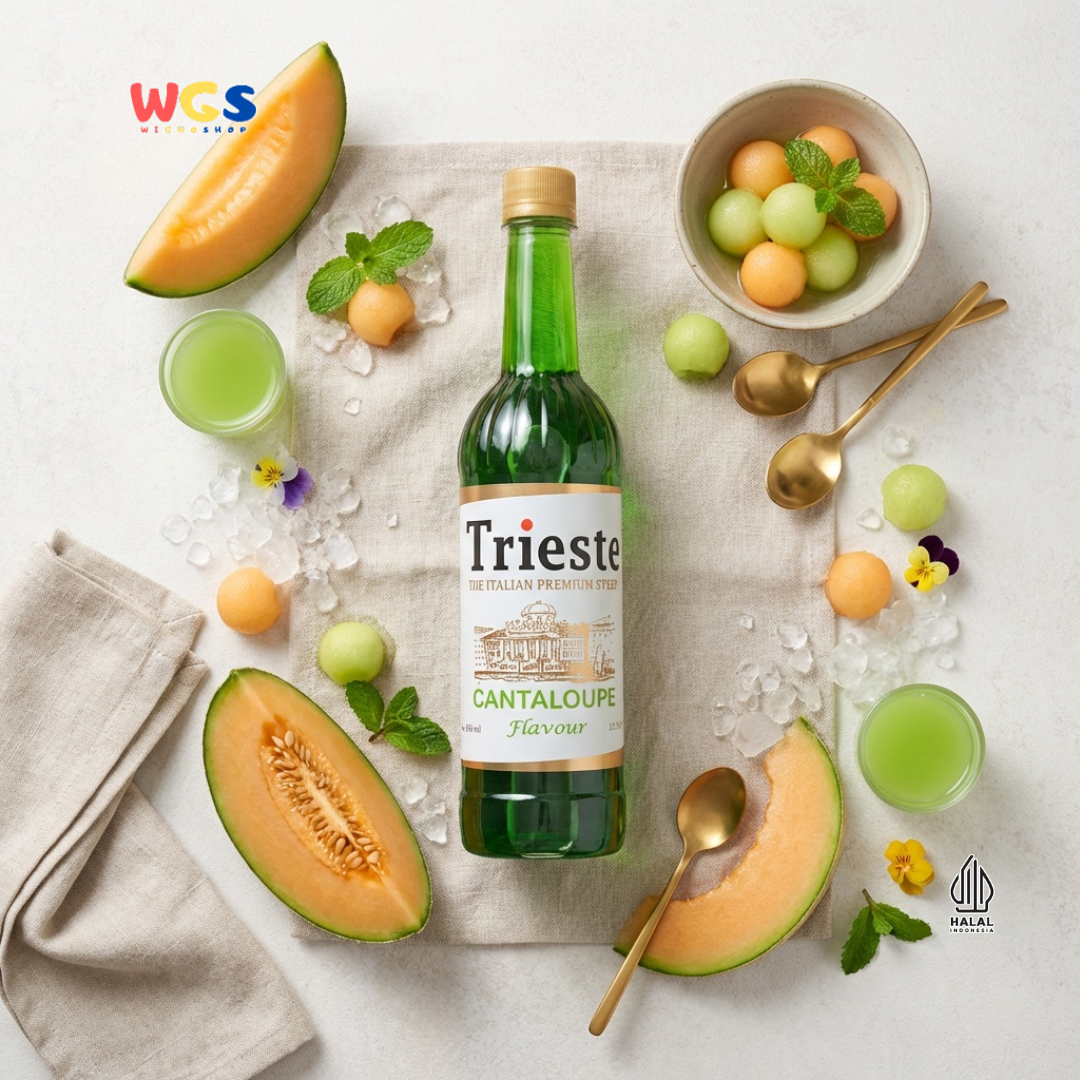 Trieste Syrup Premium Melon (Cantaloupe) Flavor 650ml – Syrup for Drinks &amp; Creative Toppings