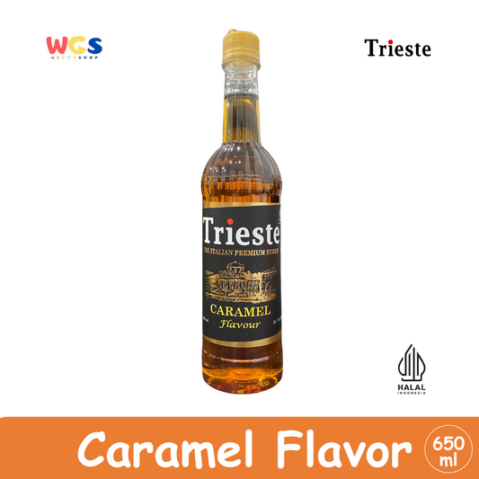 Trieste Syrup Premium Caramel Flavor 650ml – Delicious Caramel Flavored Syrup for Drinks &amp; Desserts