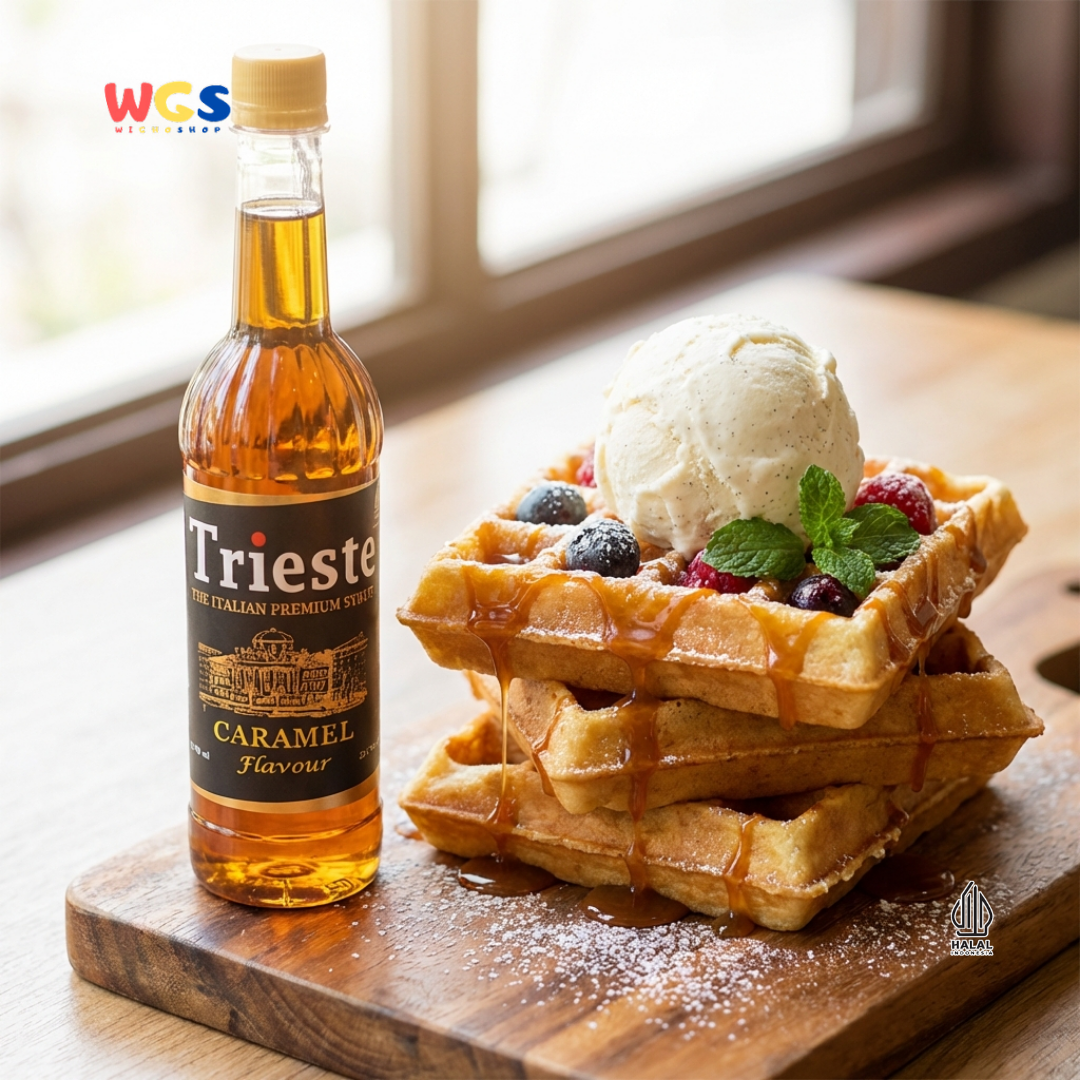 Trieste Syrup Premium Caramel Flavour 650ml – Sirup Rasa Karamel Lezat untuk Minuman & Dessert