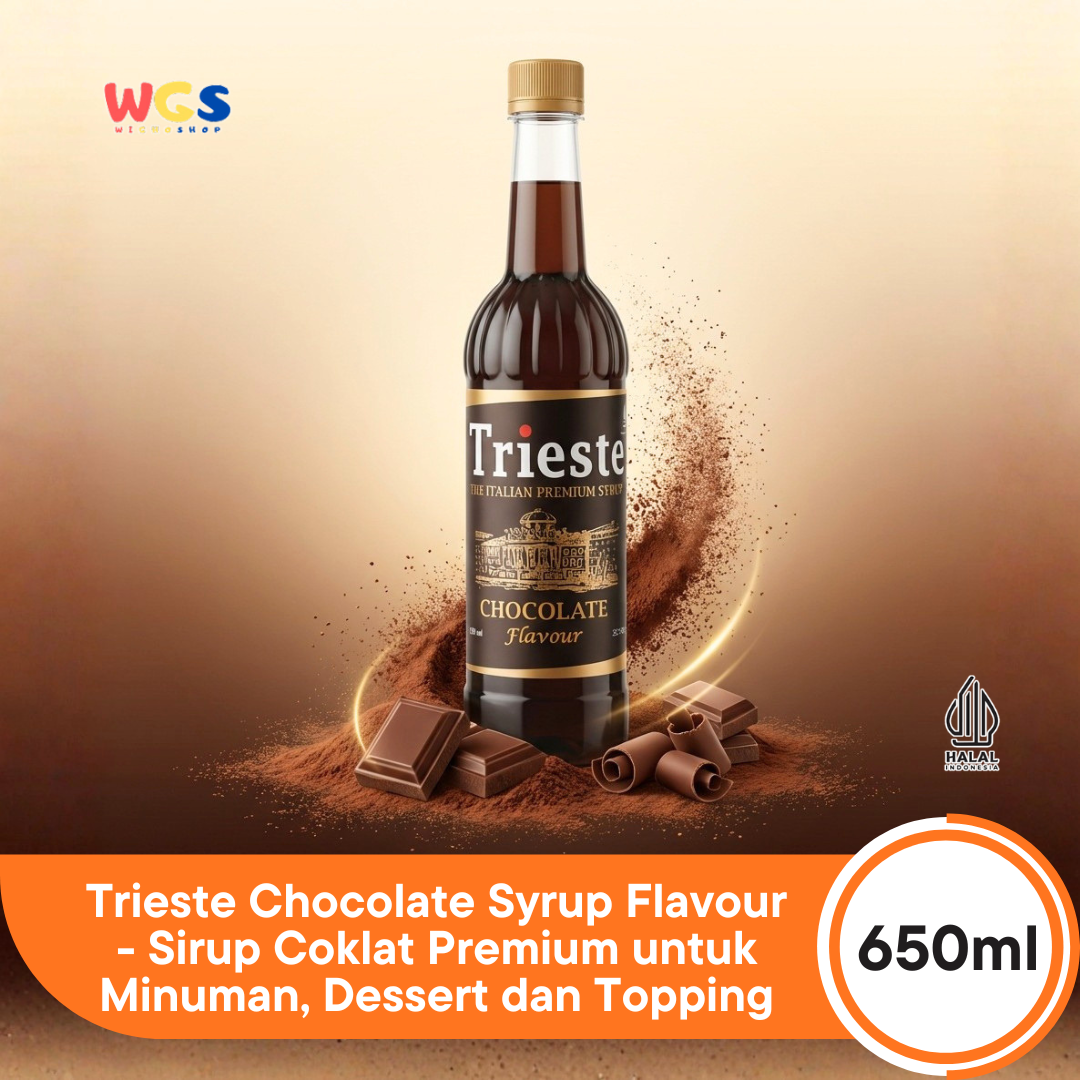 Trieste Syrup Premium Chocolate Flavor 650ml – Delicious Chocolate Syrup for Drinks &amp; Desserts