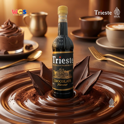 Trieste Syrup Premium Chocolate Flavor 650ml – Delicious Chocolate Syrup for Drinks &amp; Desserts