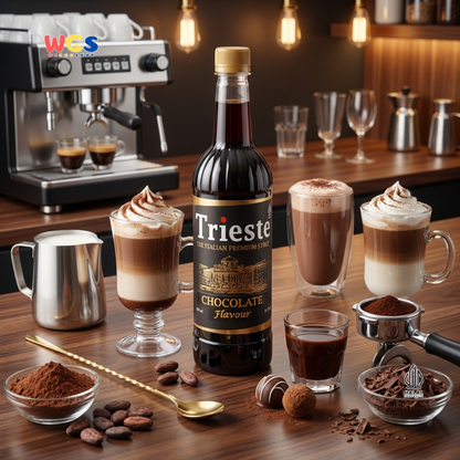 Trieste Syrup Premium Chocolate Flavor 650ml – Delicious Chocolate Syrup for Drinks &amp; Desserts
