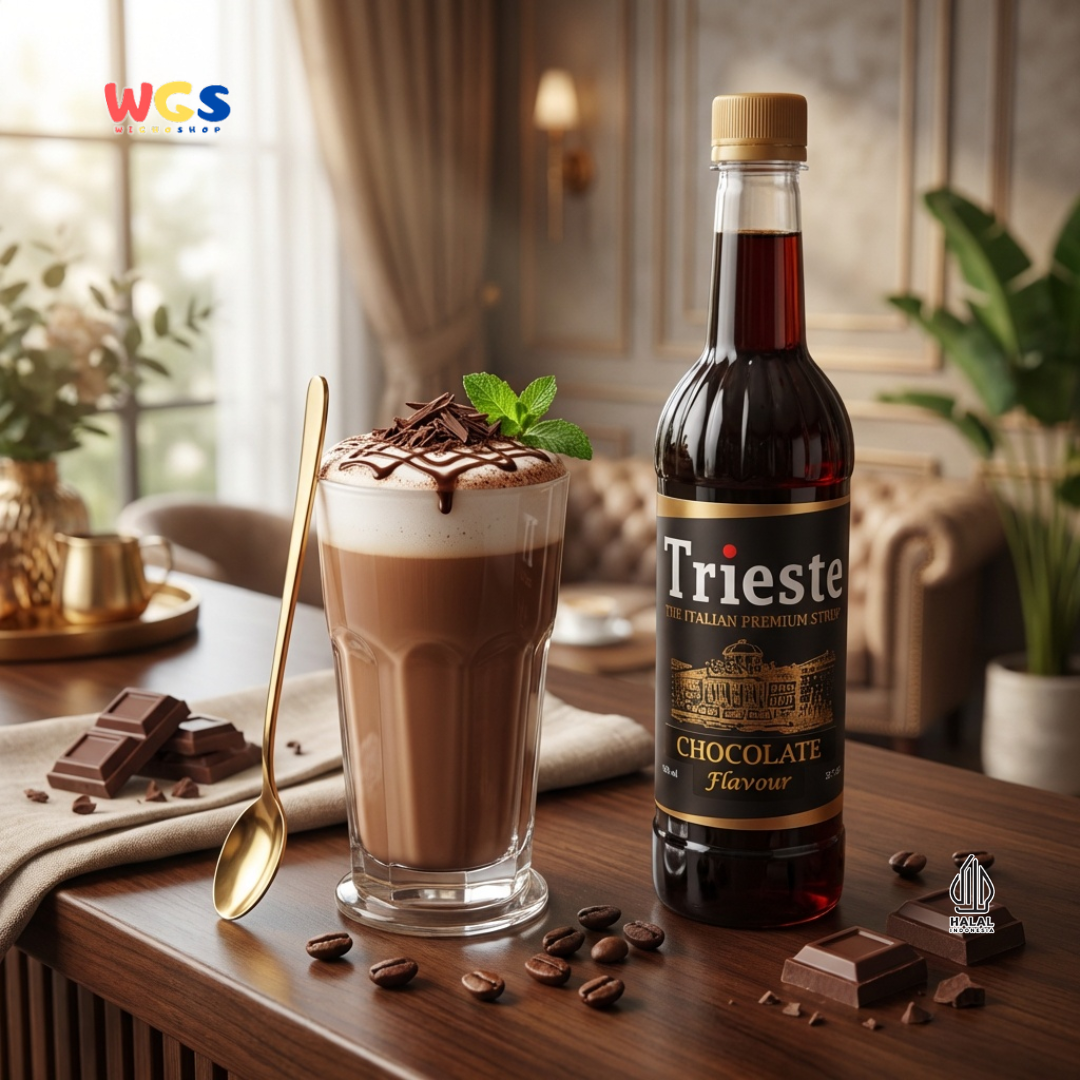 Trieste Syrup Premium Chocolate Flavor 650ml – Delicious Chocolate Syrup for Drinks &amp; Desserts