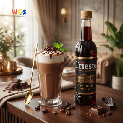 Trieste Syrup Premium Chocolate Flavor 650ml – Delicious Chocolate Syrup for Drinks &amp; Desserts