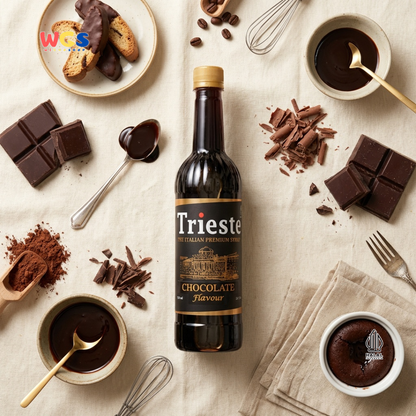 Trieste Syrup Premium Chocolate Flavor 650ml – Delicious Chocolate Syrup for Drinks &amp; Desserts