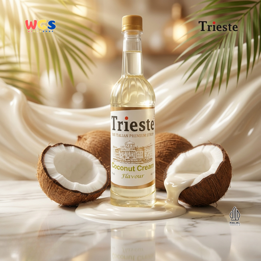 Trieste Coconut Cream Syrup Flavour 650ml - Sirup Coconut Cream Premium untuk Minuman, Dessert dan Topping