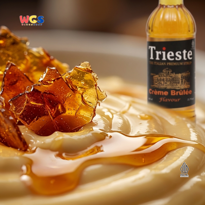 Trieste Creme Brulee Syrup 650ml - Sirup Creme Brulee Halal Premium untuk Kopi & Latte