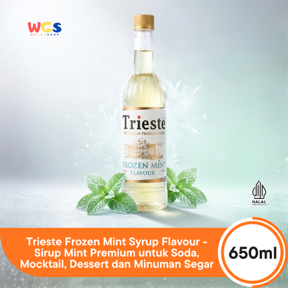 Trieste Syrup Premium Frozen Mint Flavor 650ml – Fresh Mint Flavored Syrup for Cold Drinks &amp; Desserts