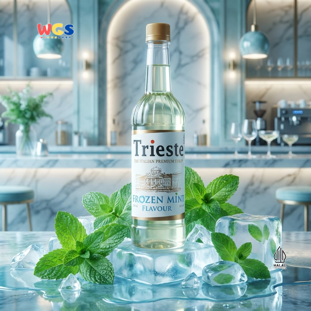 Trieste Syrup Premium Frozen Mint Flavor 650ml – Fresh Mint Flavored Syrup for Cold Drinks &amp; Desserts
