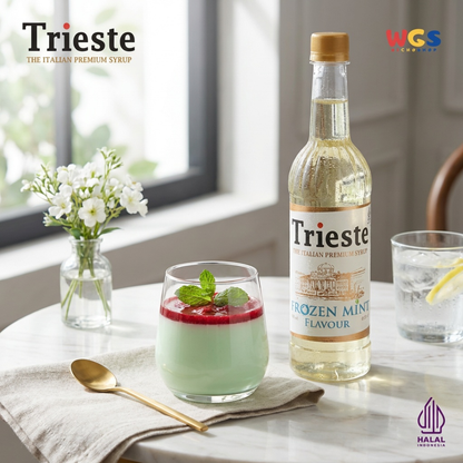 Trieste Syrup Premium Frozen Mint Flavor 650ml – Fresh Mint Flavored Syrup for Cold Drinks &amp; Desserts