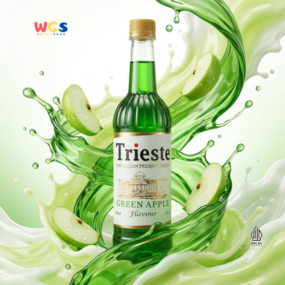 Trieste Green Apple Flavor Syrup Premium 650ml – Fresh Green Apple Syrup for Drinks &amp; Desserts