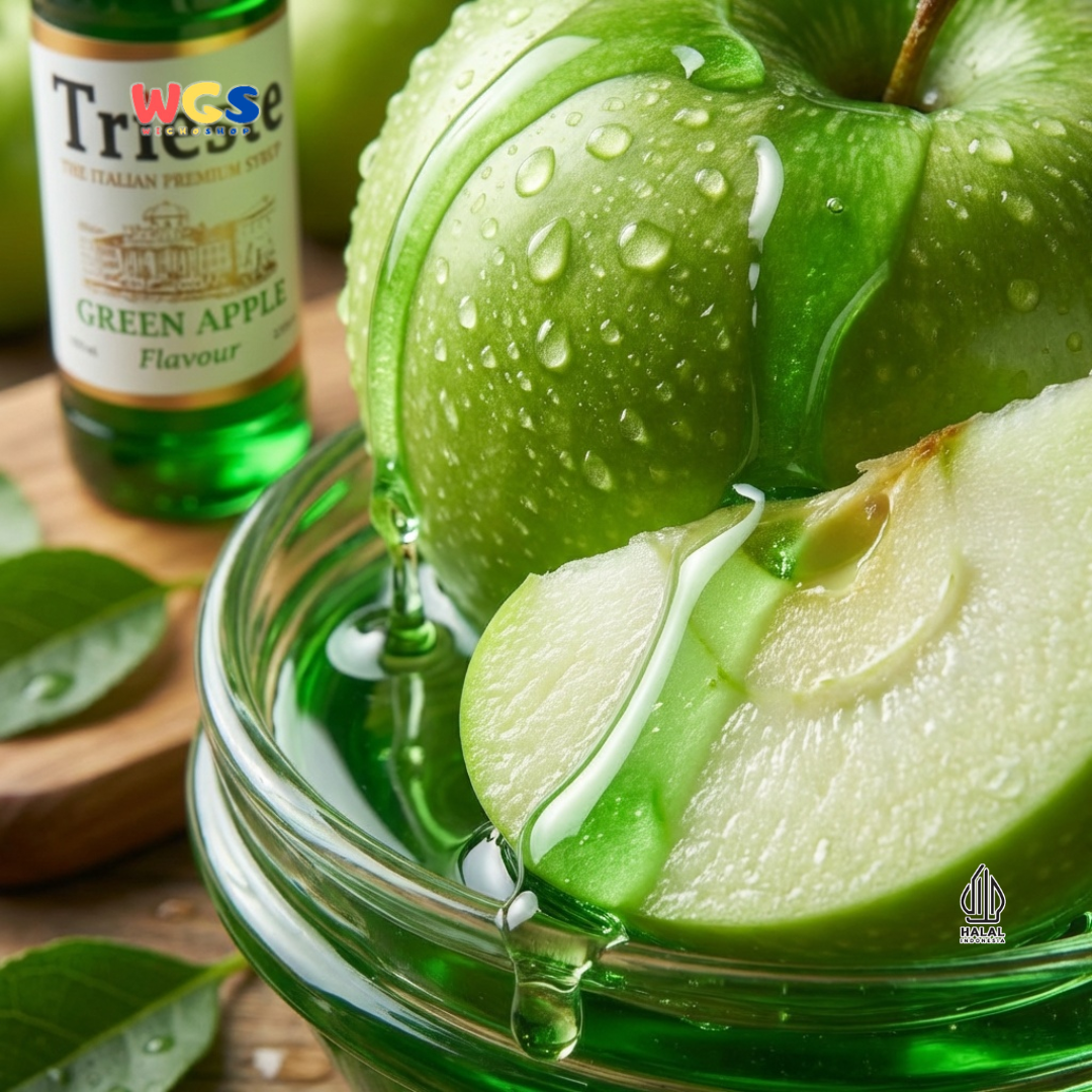 Trieste Green Apple Flavor Syrup Premium 650ml – Fresh Green Apple Syrup for Drinks &amp; Desserts